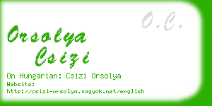 orsolya csizi business card